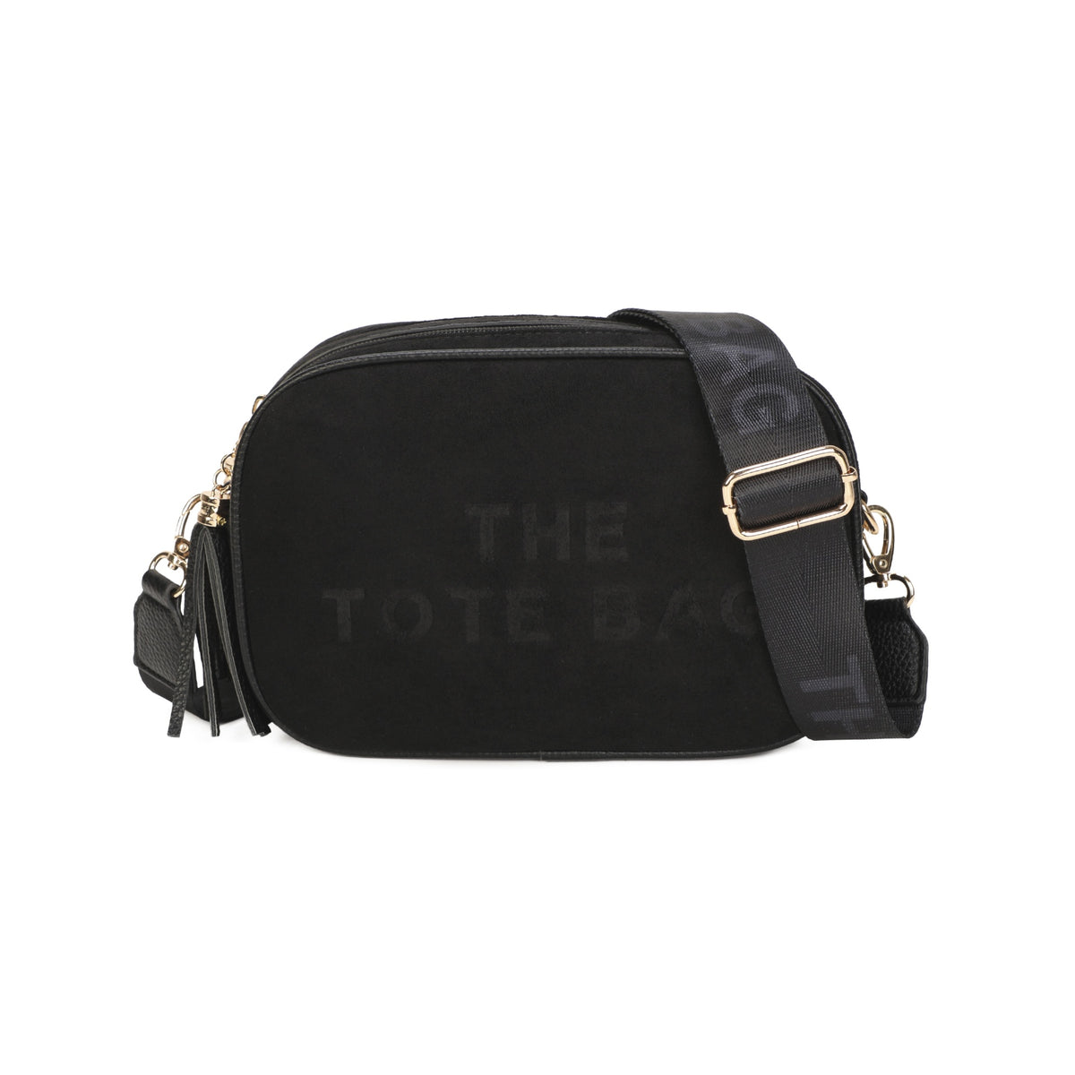 Genevieve™ – Suede-Effect Multi-Zip Crossbody Bag