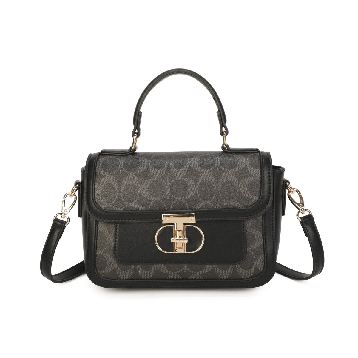 Vivienne™ – Structured Top Handle Bag with Turn-Lock Closure