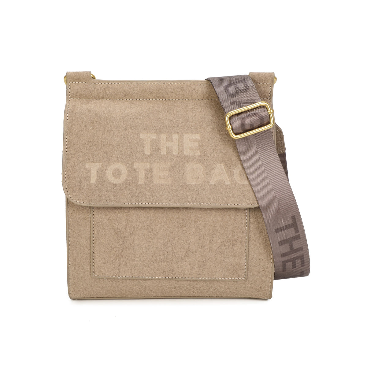 Zara™ – Suede-Effect Tote Bag with Wide Strap