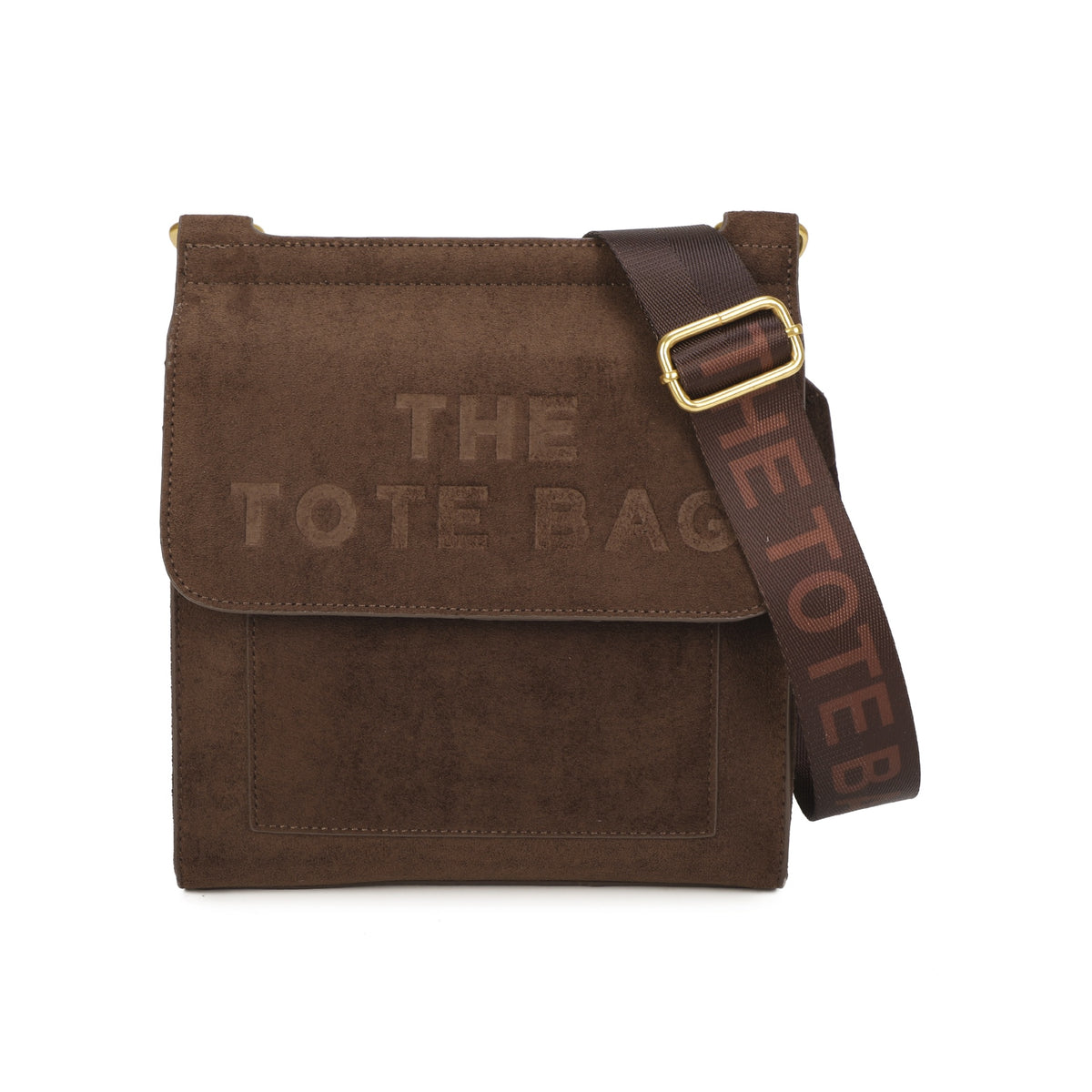 Zara™ – Suede-Effect Tote Bag with Wide Strap