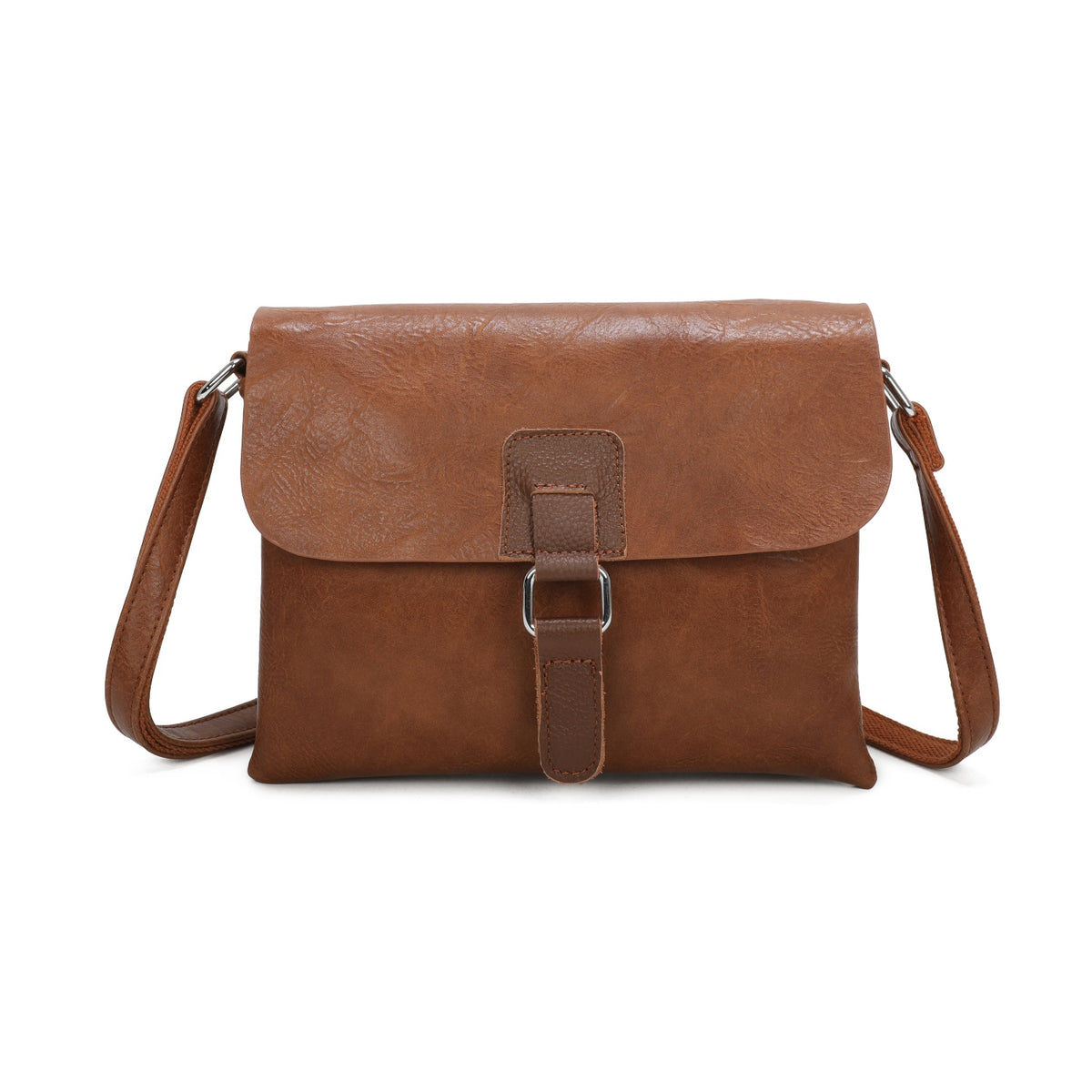 Mirelle" – Classic Buckle Flap Crossbody Bag