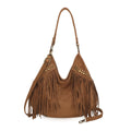 Avielle™ – Suede-Look Fringe Hobo Shoulder & Crossbody Bag