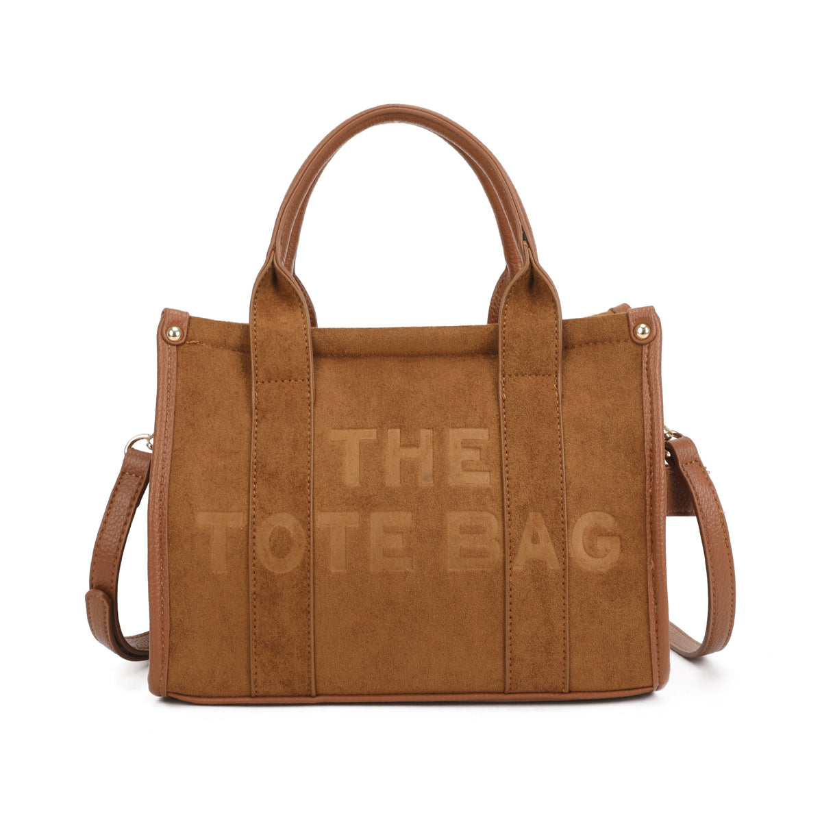 Beatrice™ – Synthetic Suede Double Strap Satchel & Tote