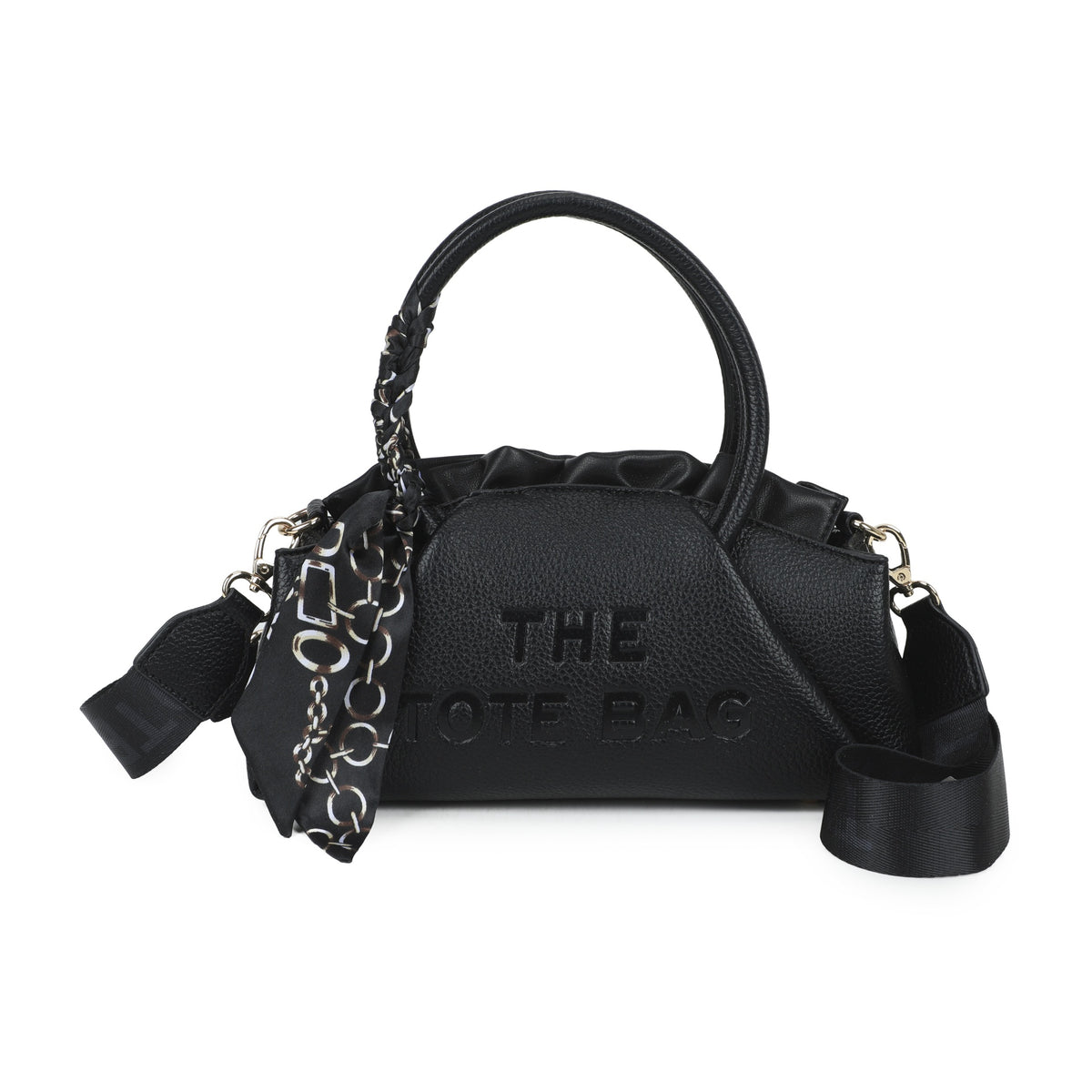 Marcelle™ Ruched Handle Scarf Detail Handbag | The Tote Bags