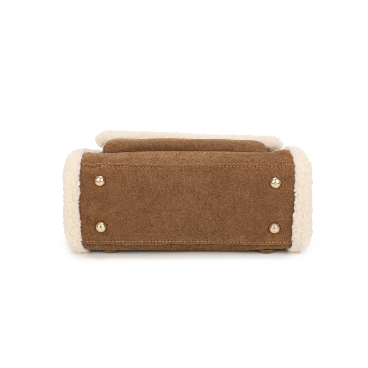 Elvara"– Sherpa Trim Suede Backpack