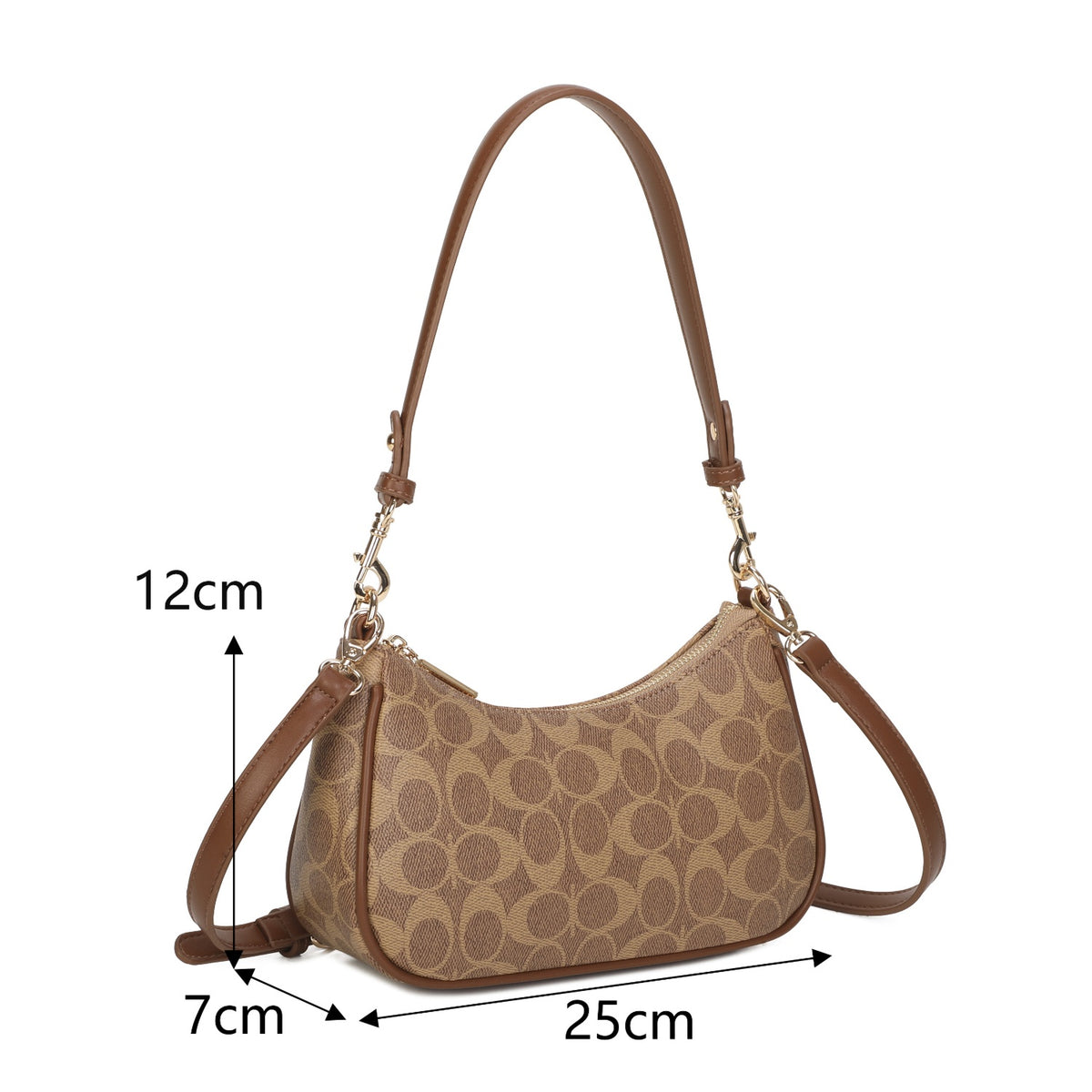 Zavelle"– Y2K Curved Shoulder &amp; Crossbody Bag