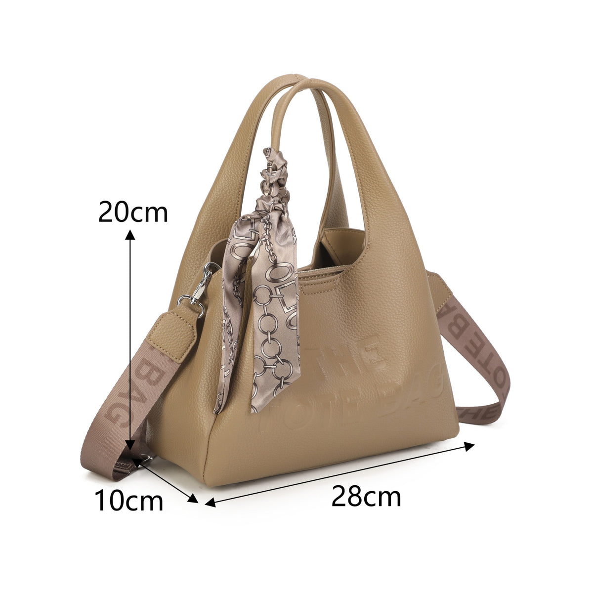 Mirabelle™ Slouchy Hobo Bag with Scarf Detail | Stylish Everyday Handbag