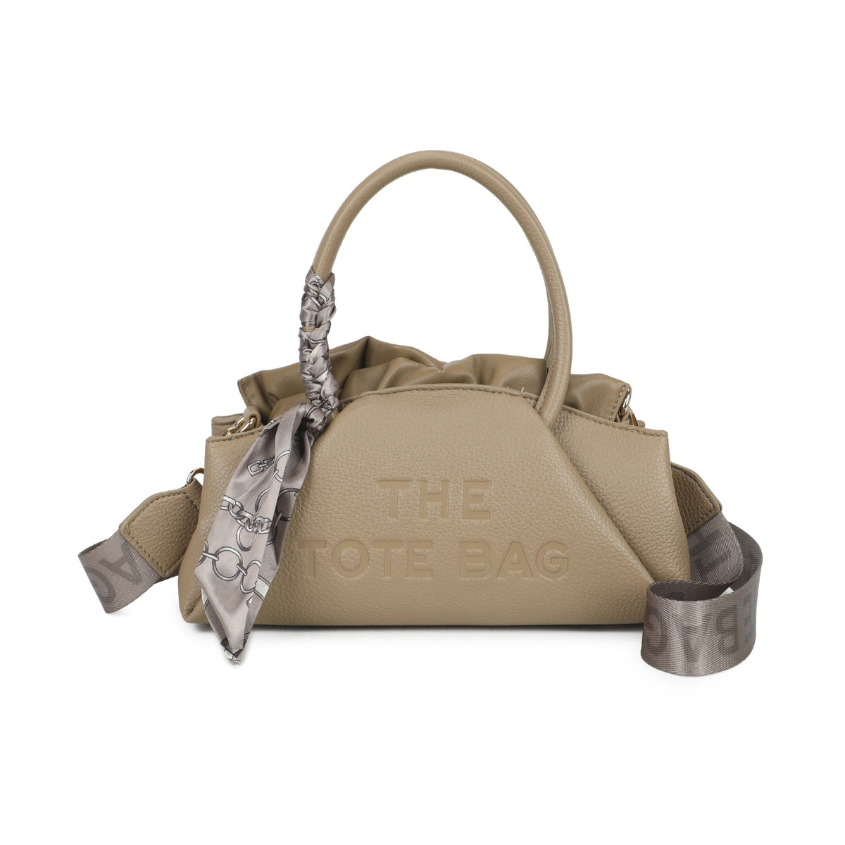 Marcelle™ Ruched Handle Scarf Detail Handbag | The Tote Bags